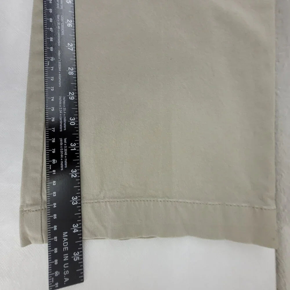 Eddie Bauer Pants Women's 12 TALL Khaki Tan Slightly Curvy Fit Cotton Twill - Picture 9 of 12